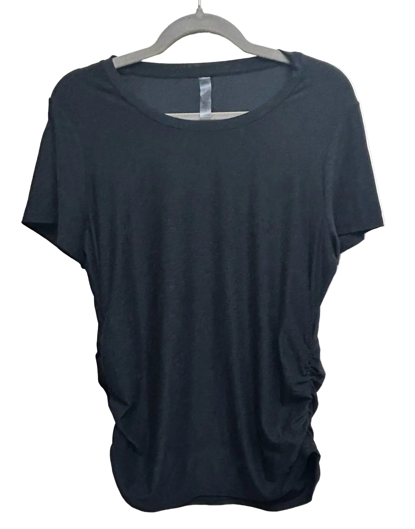 Size L Beyond Yoga Black Short-Sleeve Featherweight Maternity Tee