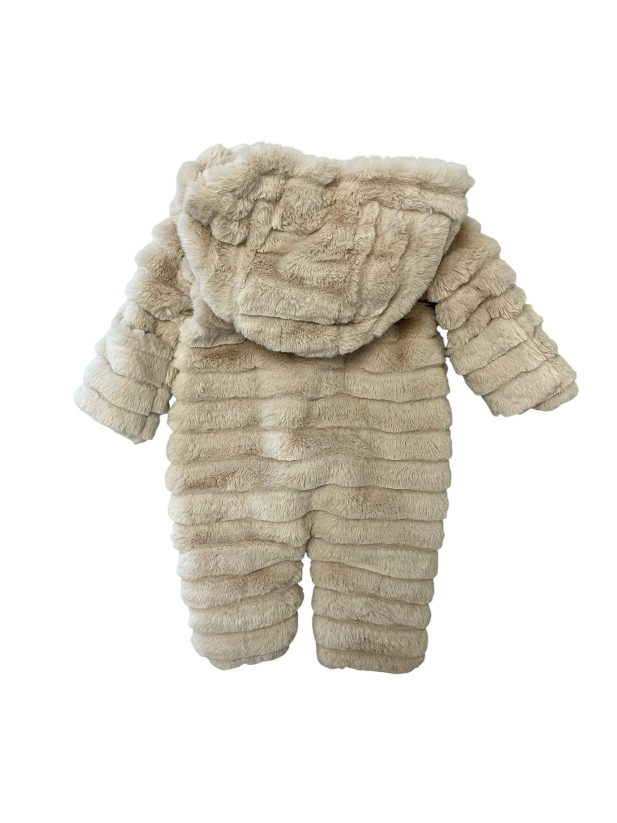 Liv and Lottie Cream Faux Fur Hooded Bunting Size 6 Months