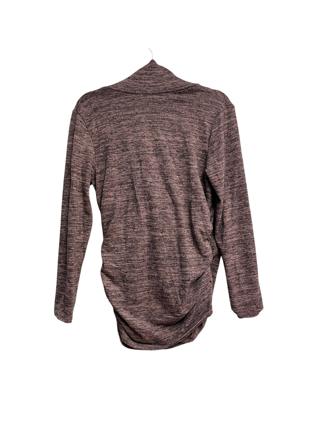 Hello Miz Purple Heathered Maternity + Nursing Wrap Sweater Size Medium