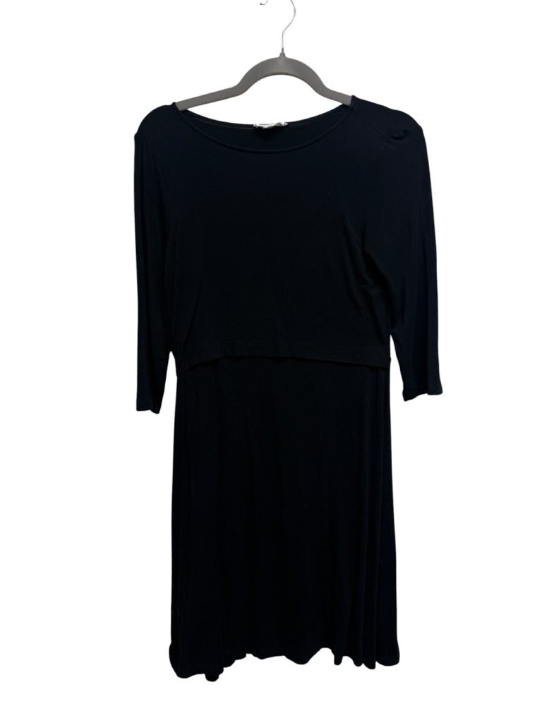 Size 6 Seraphine Black Maternity + Nursing Dress