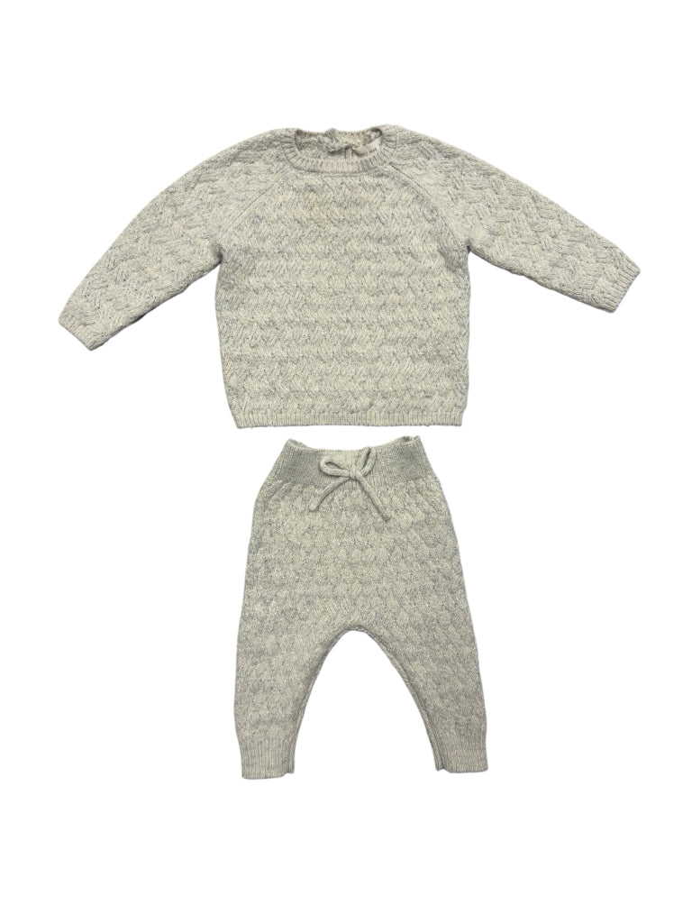 3-6 Months Quincy Mae Cream Long-Sleeve Shirt and Pant Set