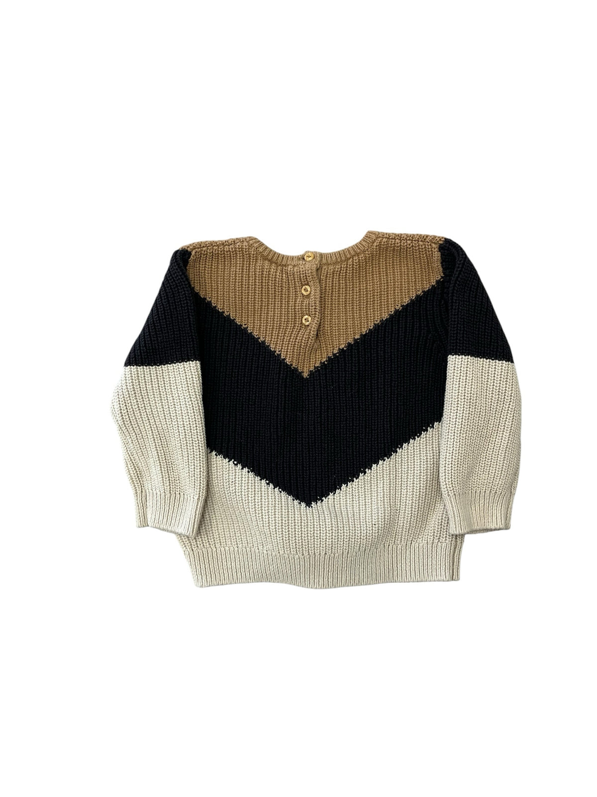 H&M Tan Color Block Sweater Size 9-12 Months