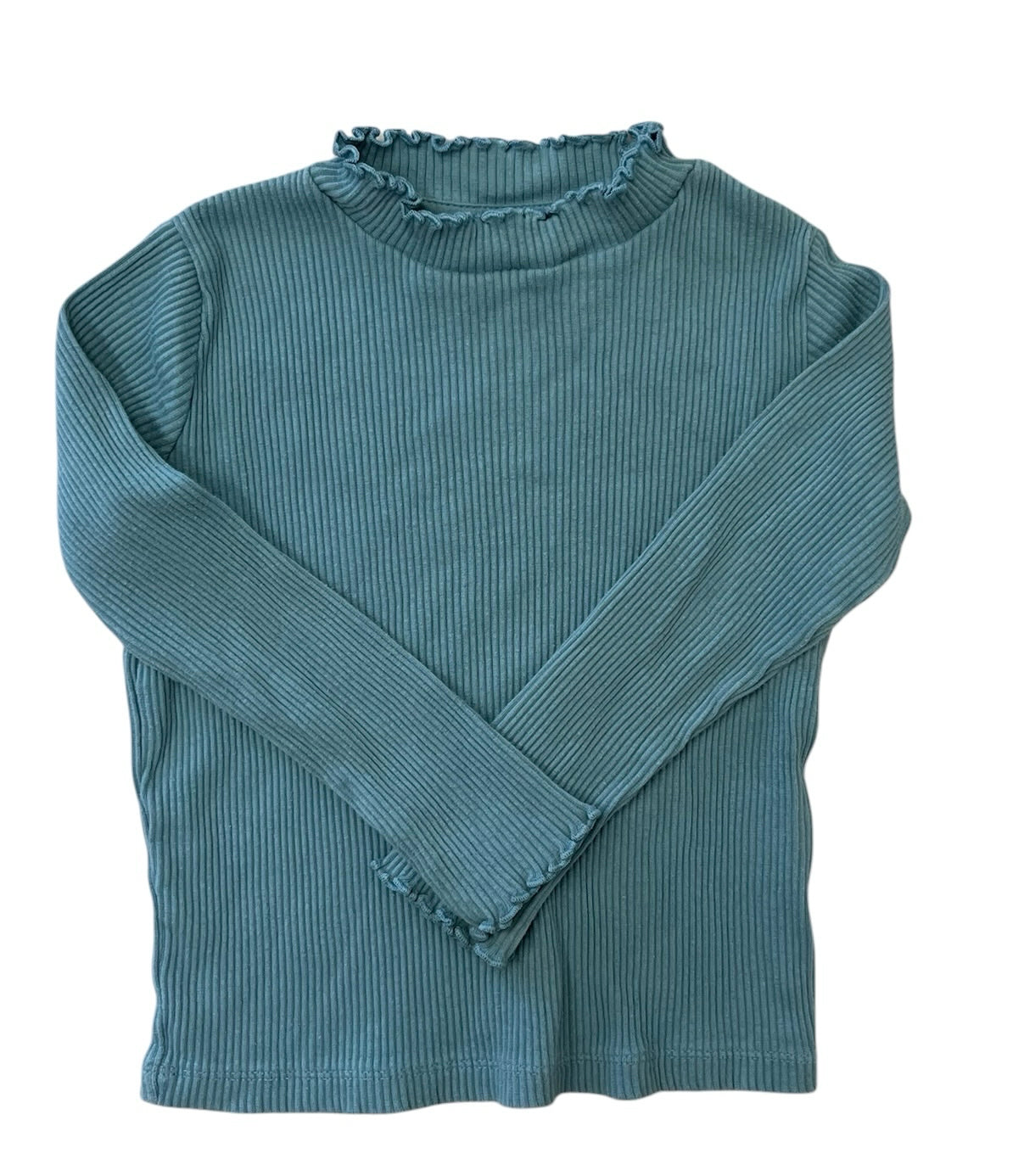 Uniqlo Teal Cotton Long-Sleeve Shirt Size 3T-4T