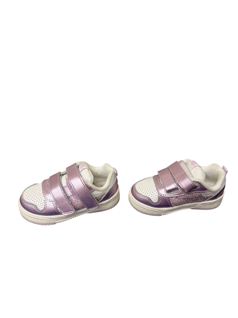 Toddler Shoe Size 7 Wide Stride Rite Purple Glitter Sneakers