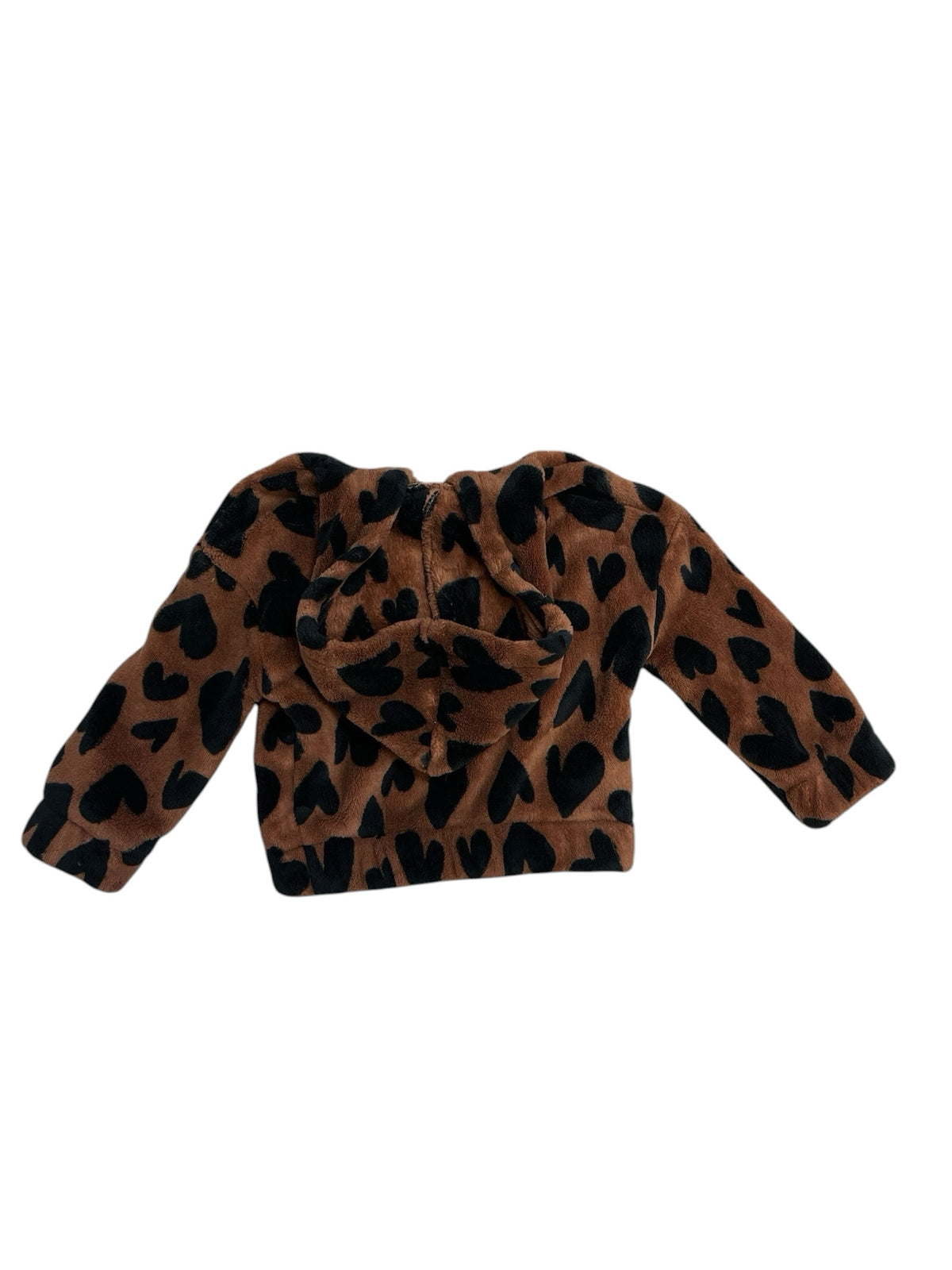 Carter's Brown with Black Heart Hooded Jacket Size 2T