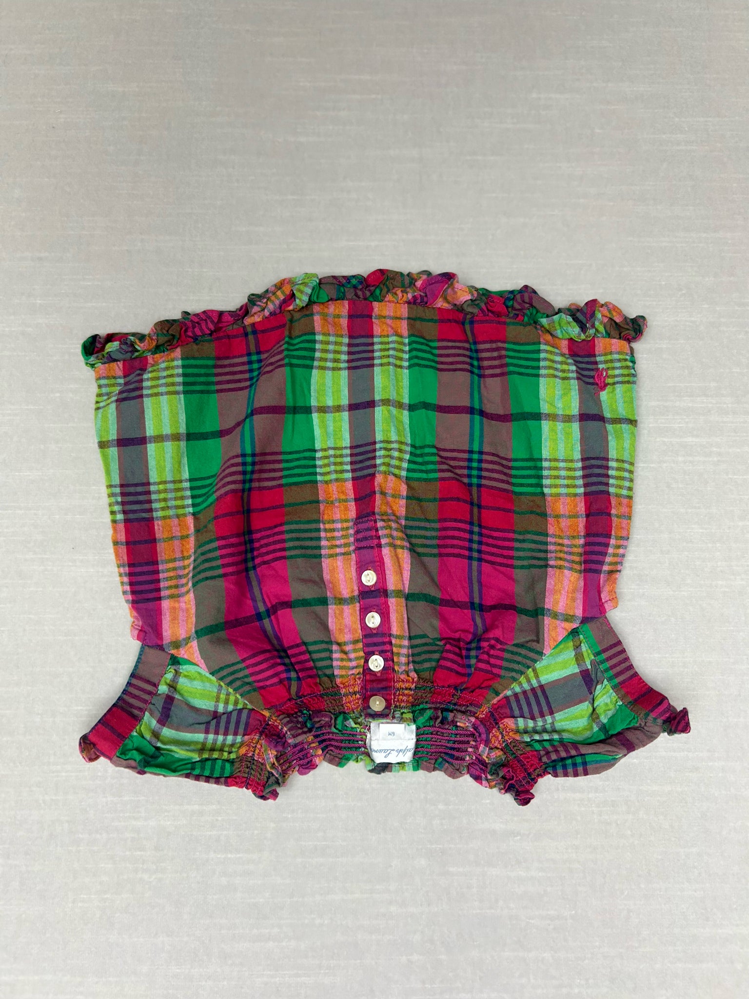 3-6 Months Ralph Lauren 100% Cotton Multi-Color Plaid Short-Sleeve Shirt