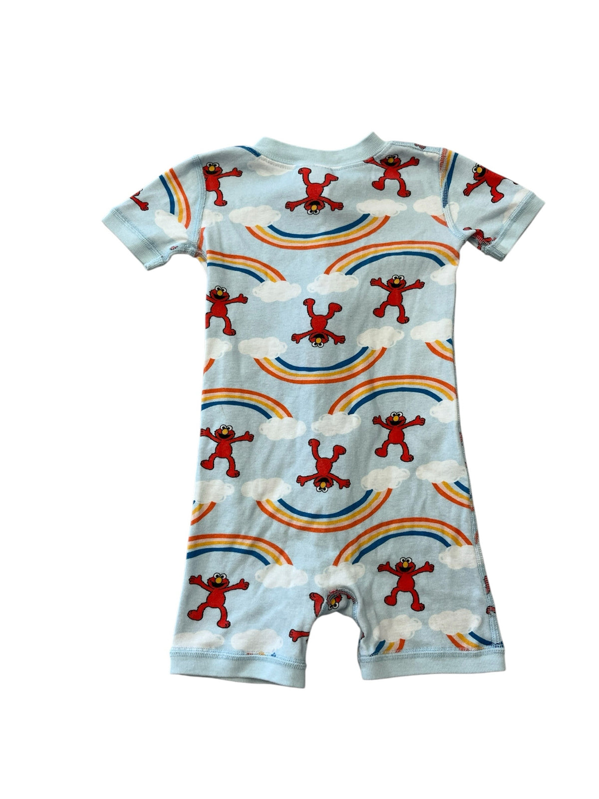Hanna Andersson Rainbow Elmo One-Piece Cotton Pajamas 18-24 Months