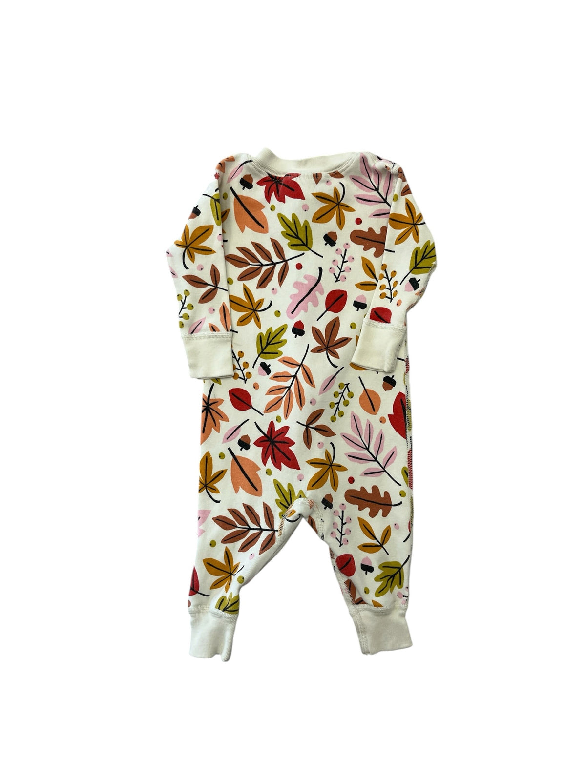 Hanna Andersson Leaves One-Piece Cotton Pajamas  Size 3-6 Months