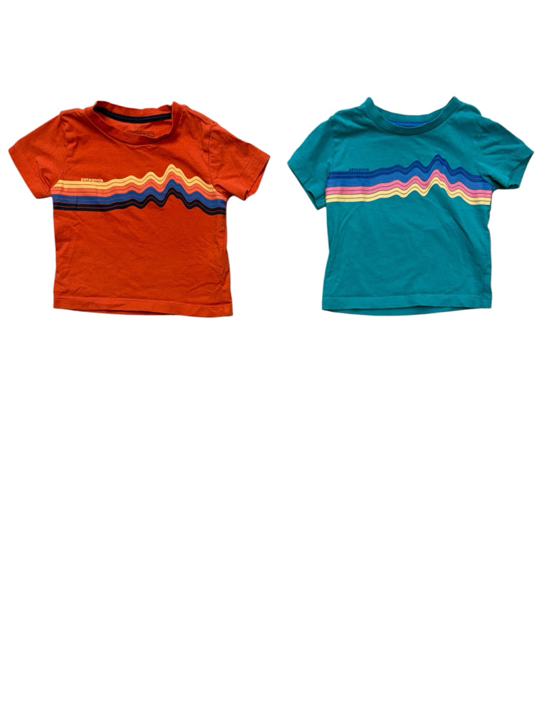 6-12 Months Patagonia Short-Sleeve Shirts - Teal and Orange
