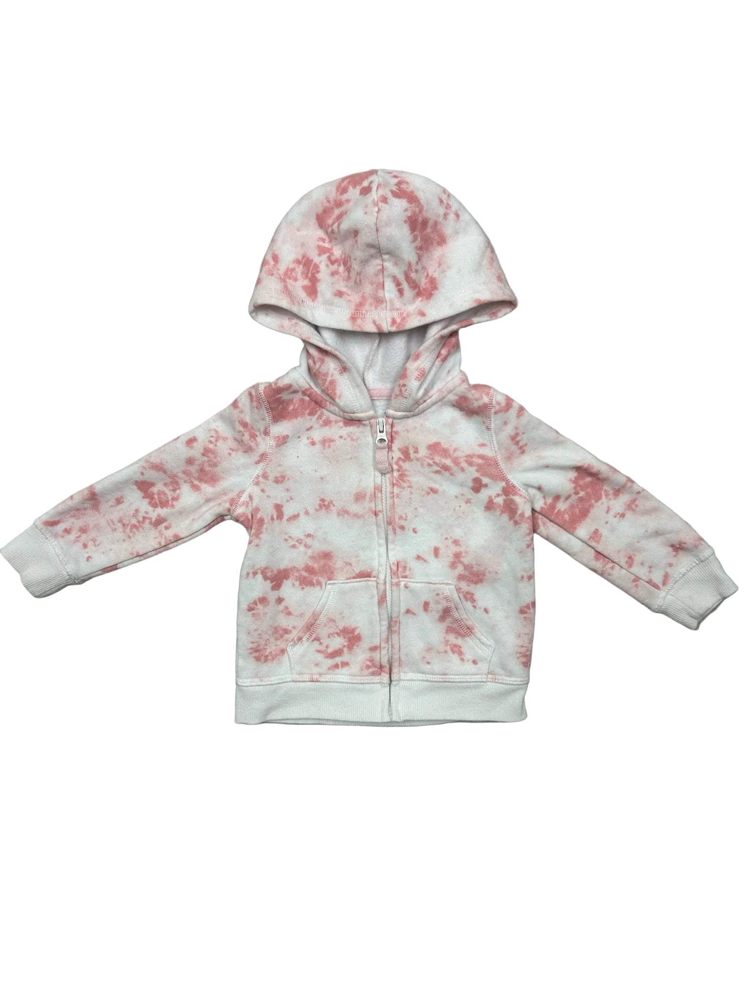 9-12 Months Jumping Beans Pink Tie-Dye Zip-Up Sweatshirt