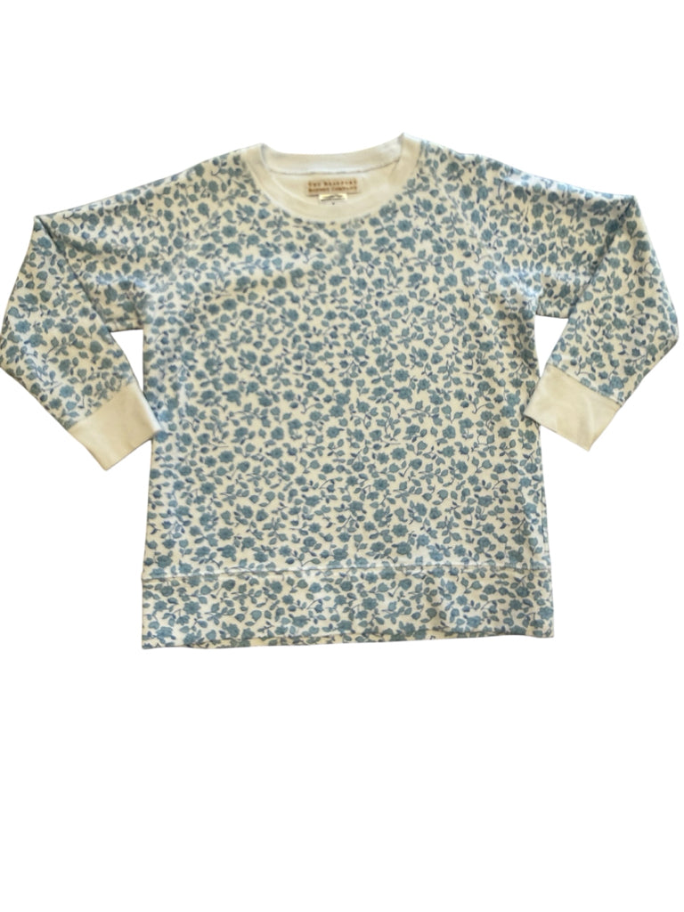 Beaufort Bonnet White with Blue Flowers Shirt Size 5