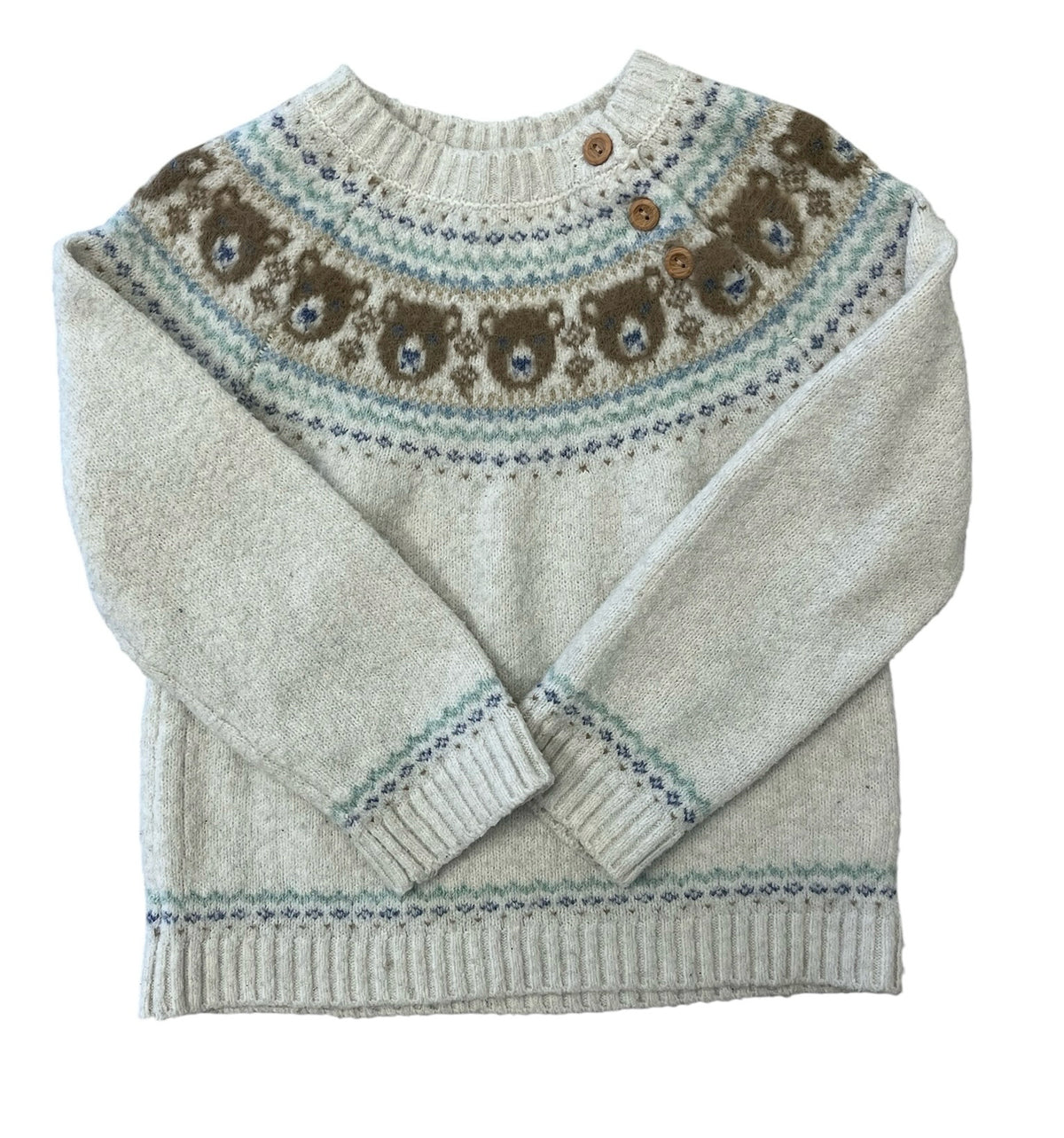 Tommy Bahama Cream Teddy Bear Sweater Size 3T
