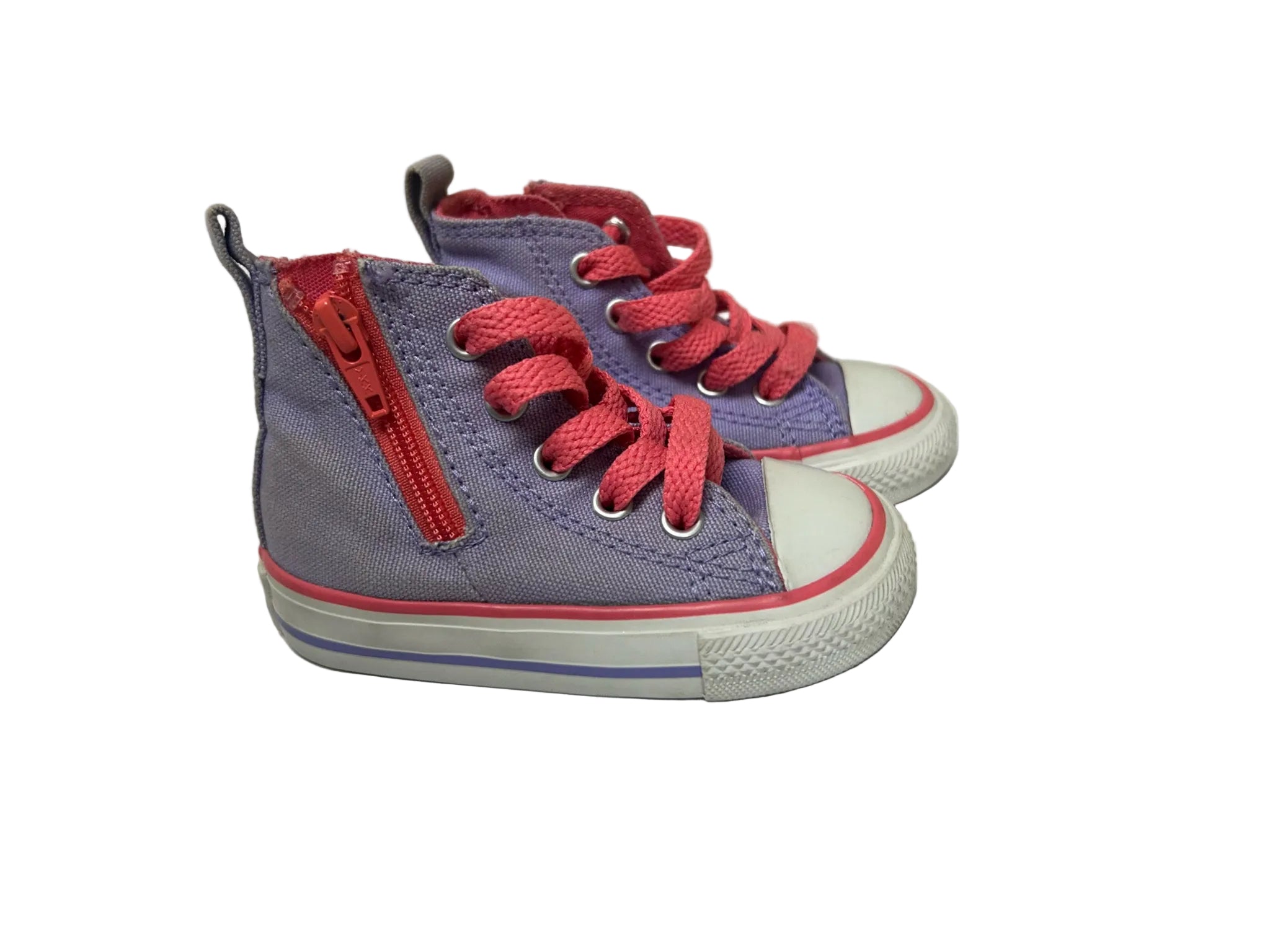 Toddler Size 4 Converse Purple and Pink Sneakers