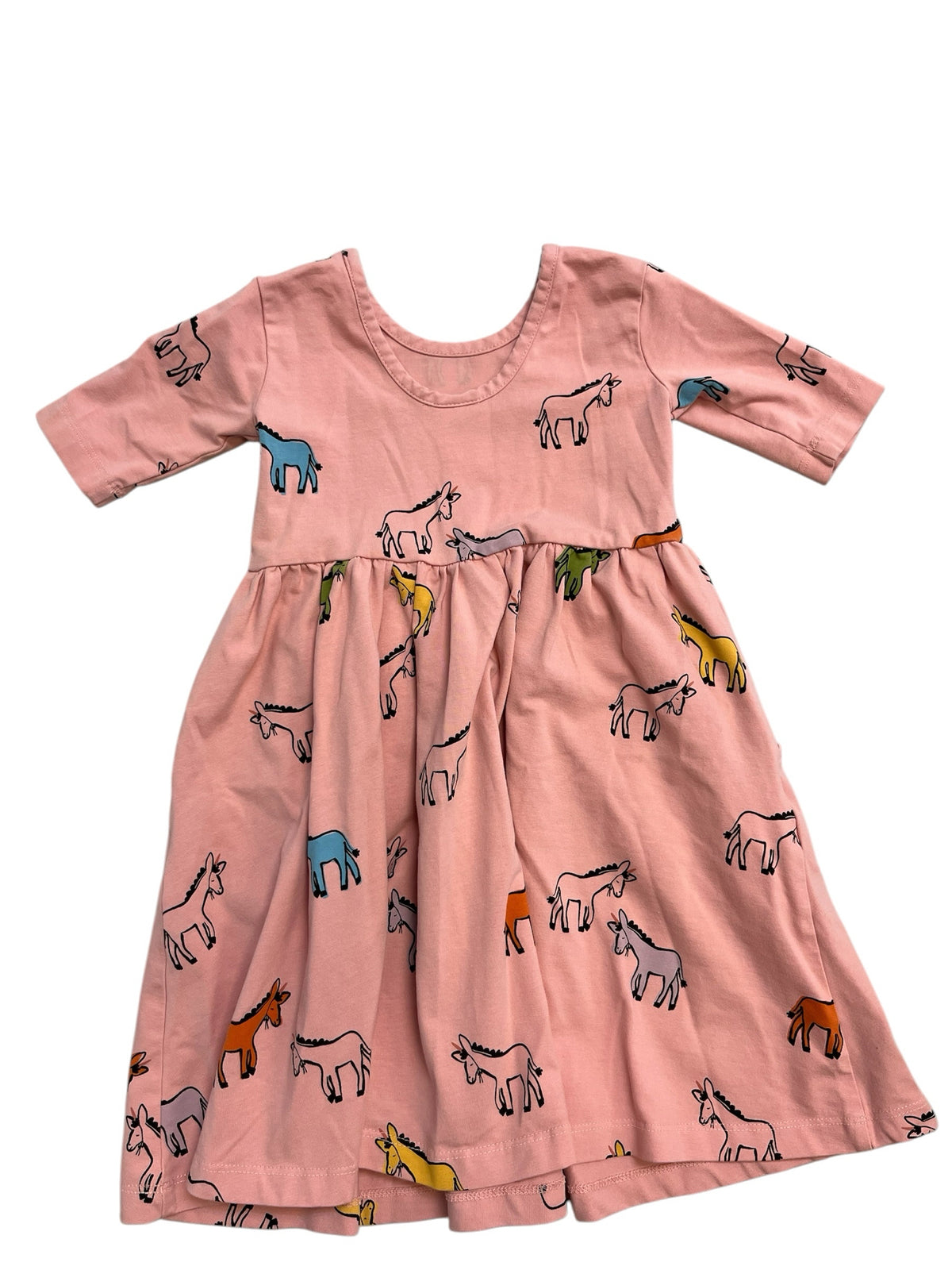 Hanna Andersson Pink Donkey Cotton Dress Size 4t