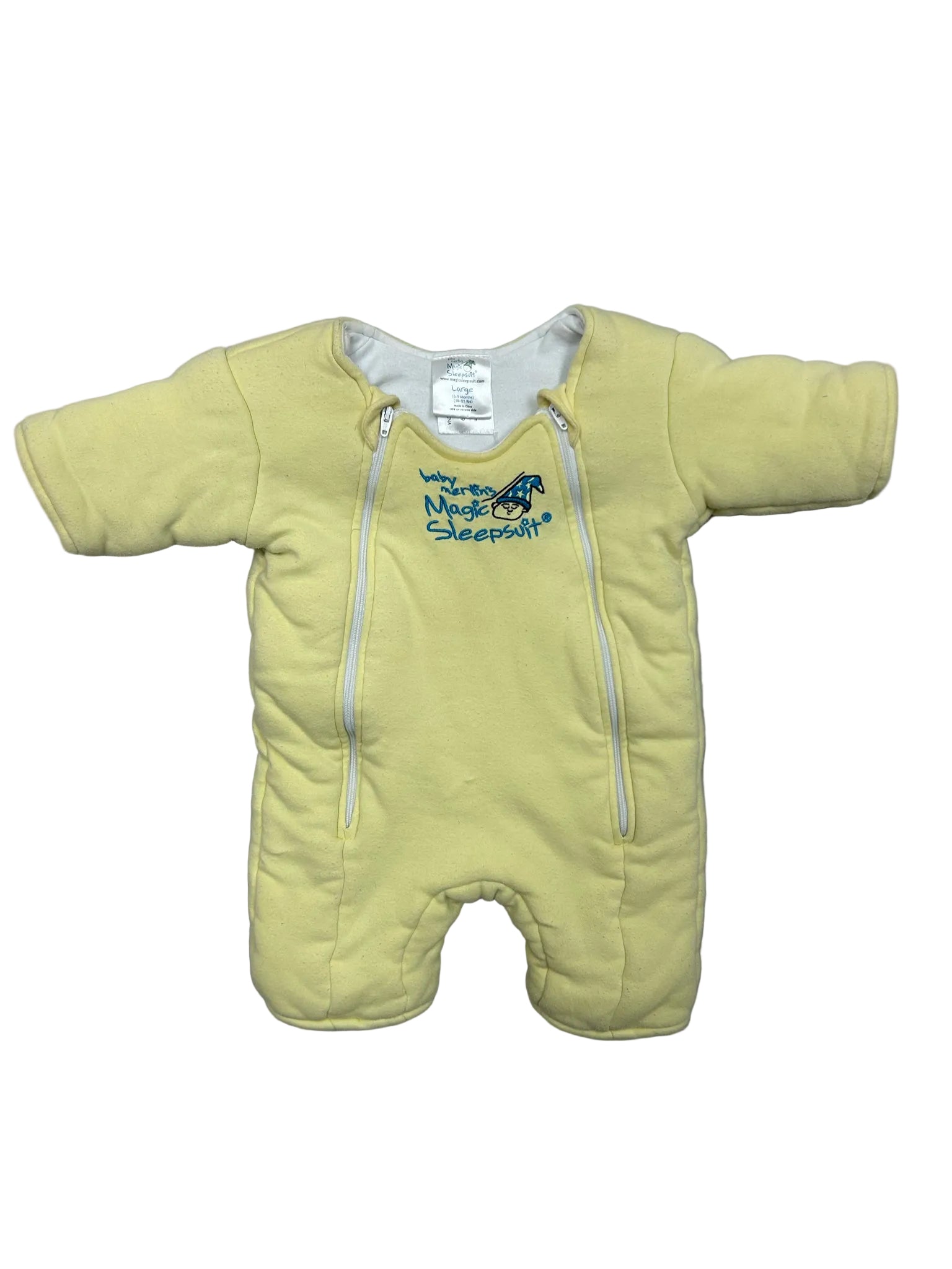 6-9 Months Baby Merlin's Yellow Magic Sleepsuit