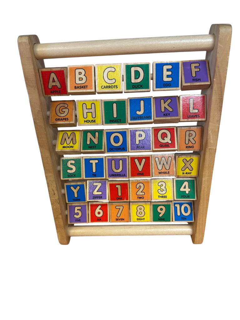 Melissa & Doug Letter 123 Abacus For Ages 2+ Preowned