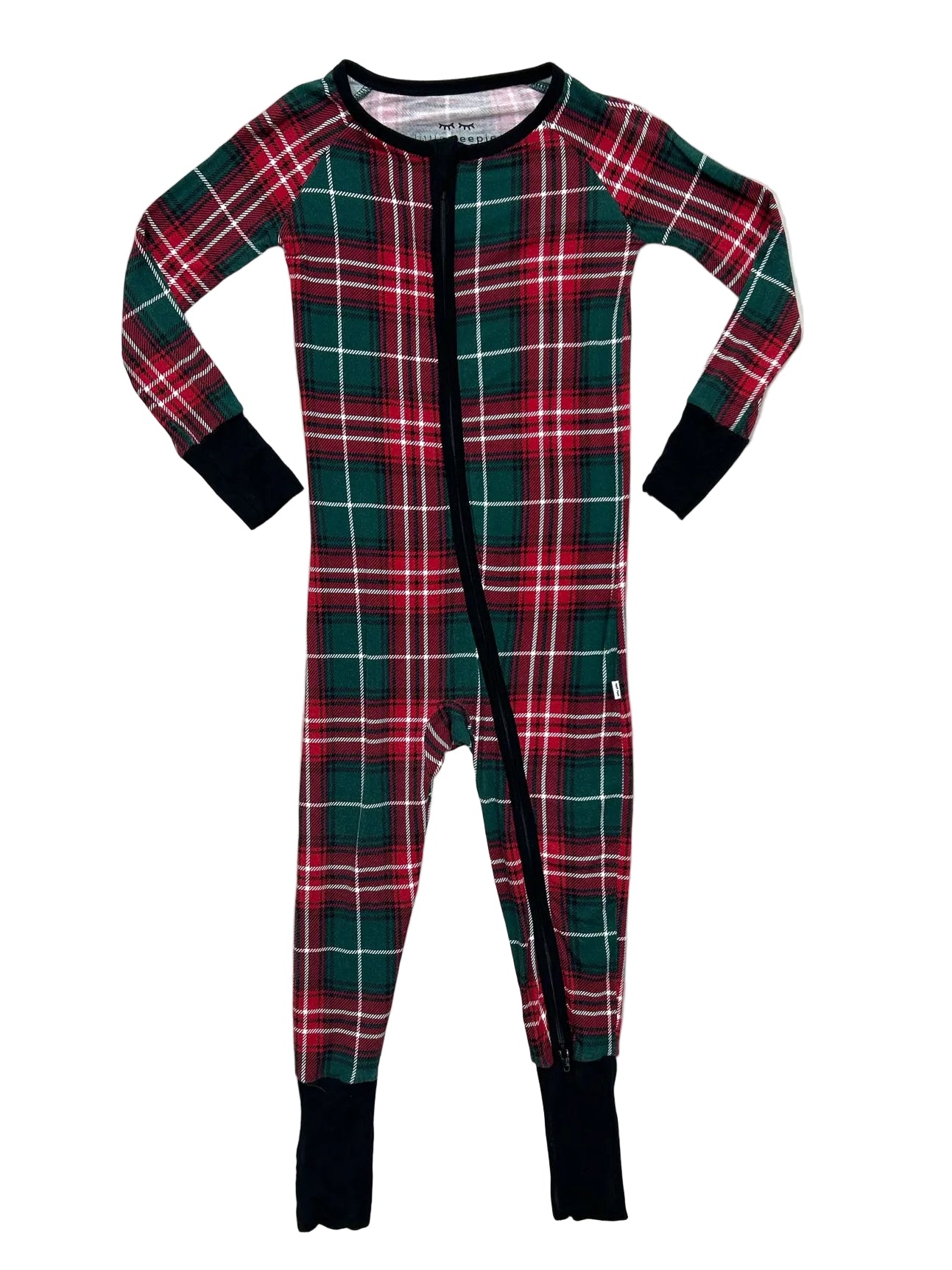 2T Little Sleepies Red and Green Plaid Christmas Pajamas