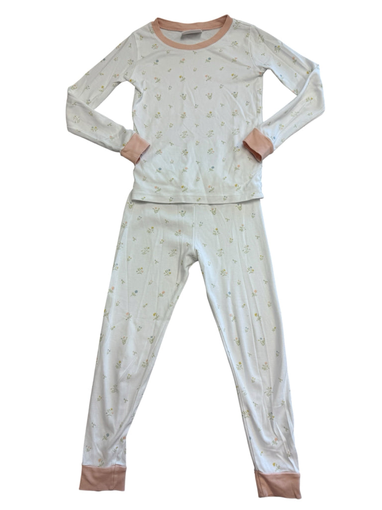 Lake 100% Pima Cotton White with Flowers Pajamas Size 5