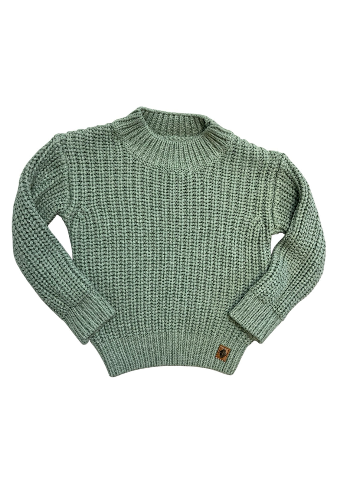 Kyte Sage Green Chunky Knit Sweater Size 3T