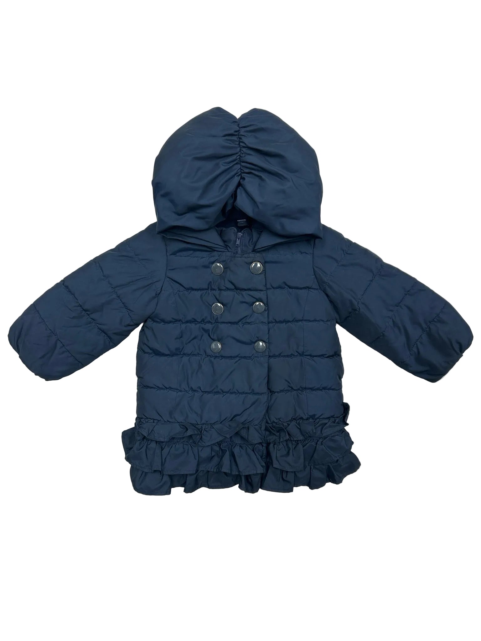 2T Gap Blue Puffer Coat w/ Ruffle