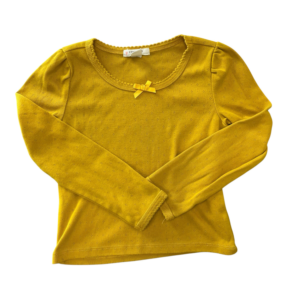Crew Cuts Yellow Long-Sleeve Shirt Size XXS (2-3)