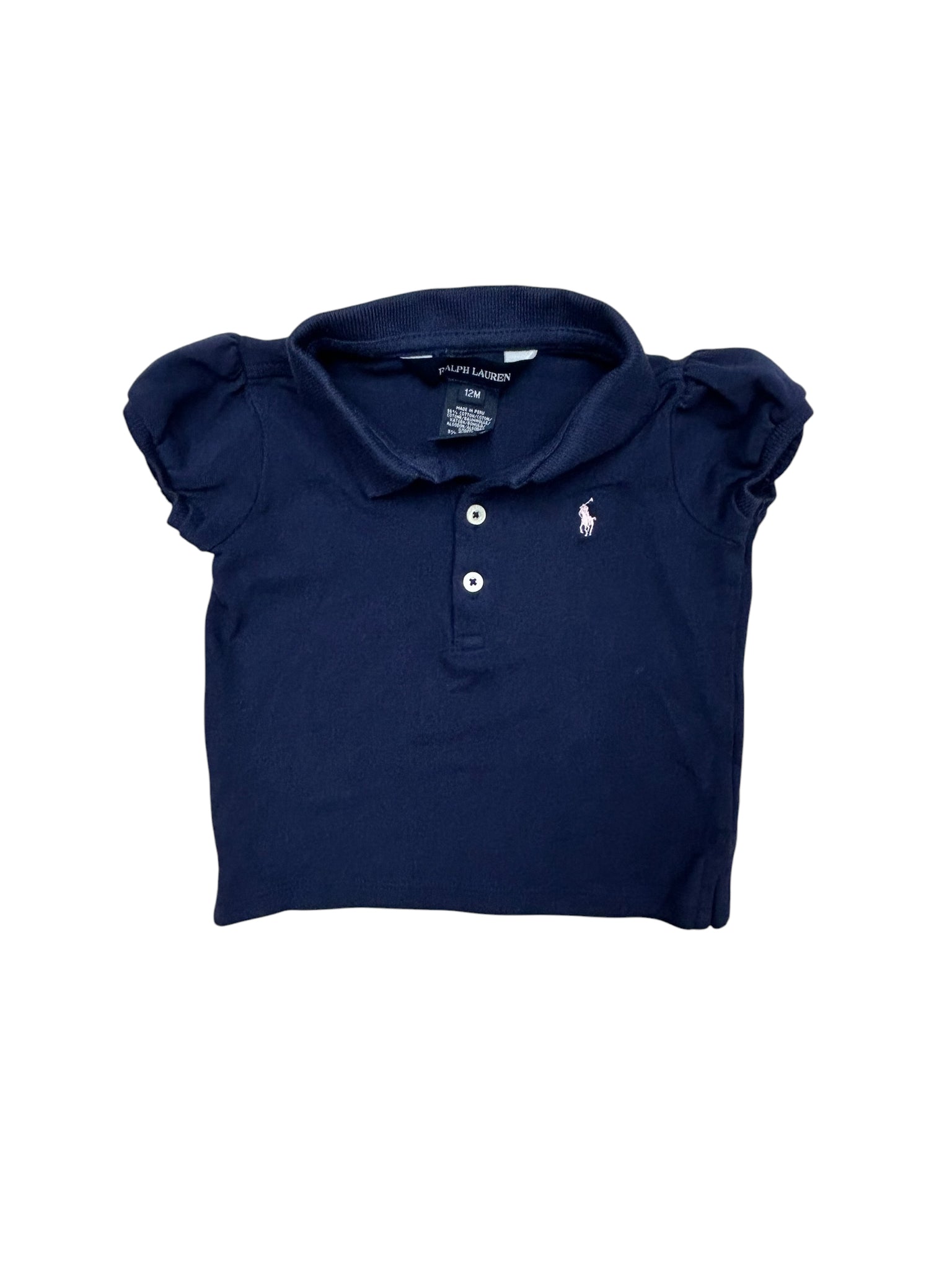 12-18 Months Ralph Lauren Blue Short-Sleeve Polo Shirt