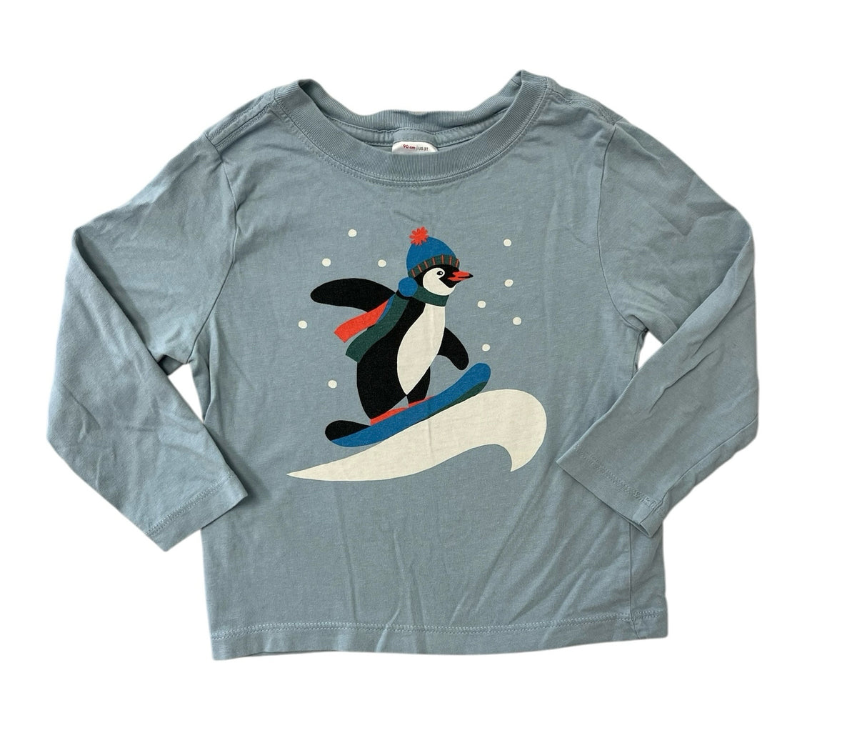Hanna Andersson Blue Penguin Cotton Tee Size 3T