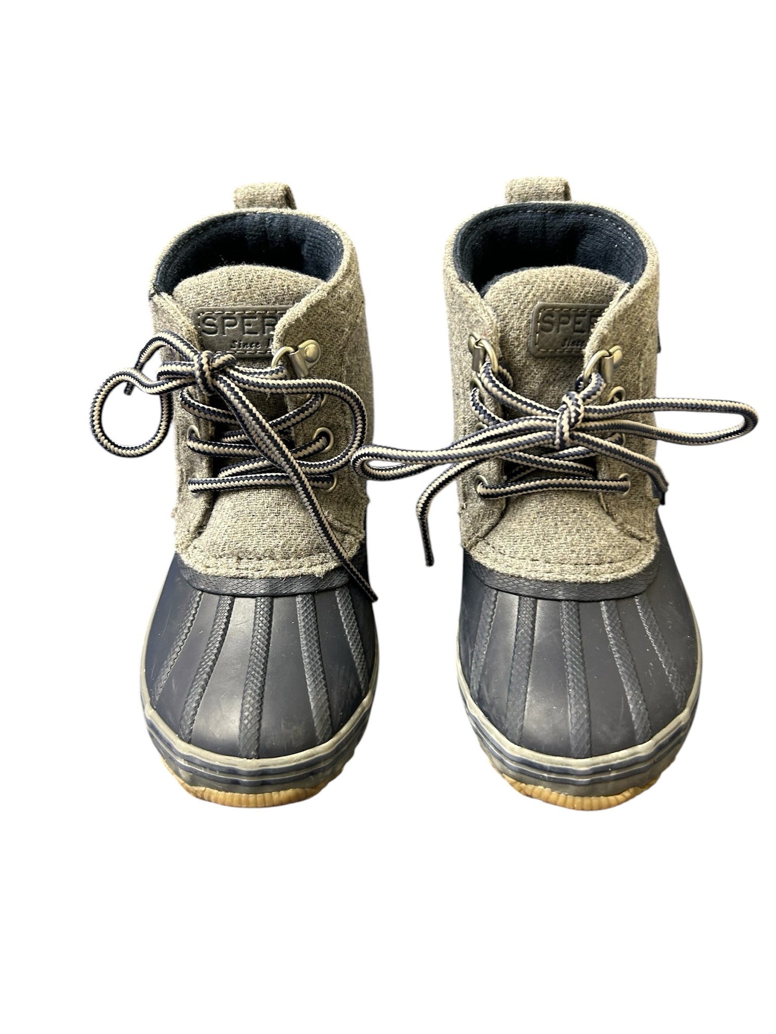 Toddler Shoe Size 9 Sperry Grey and Navy Duck Boots