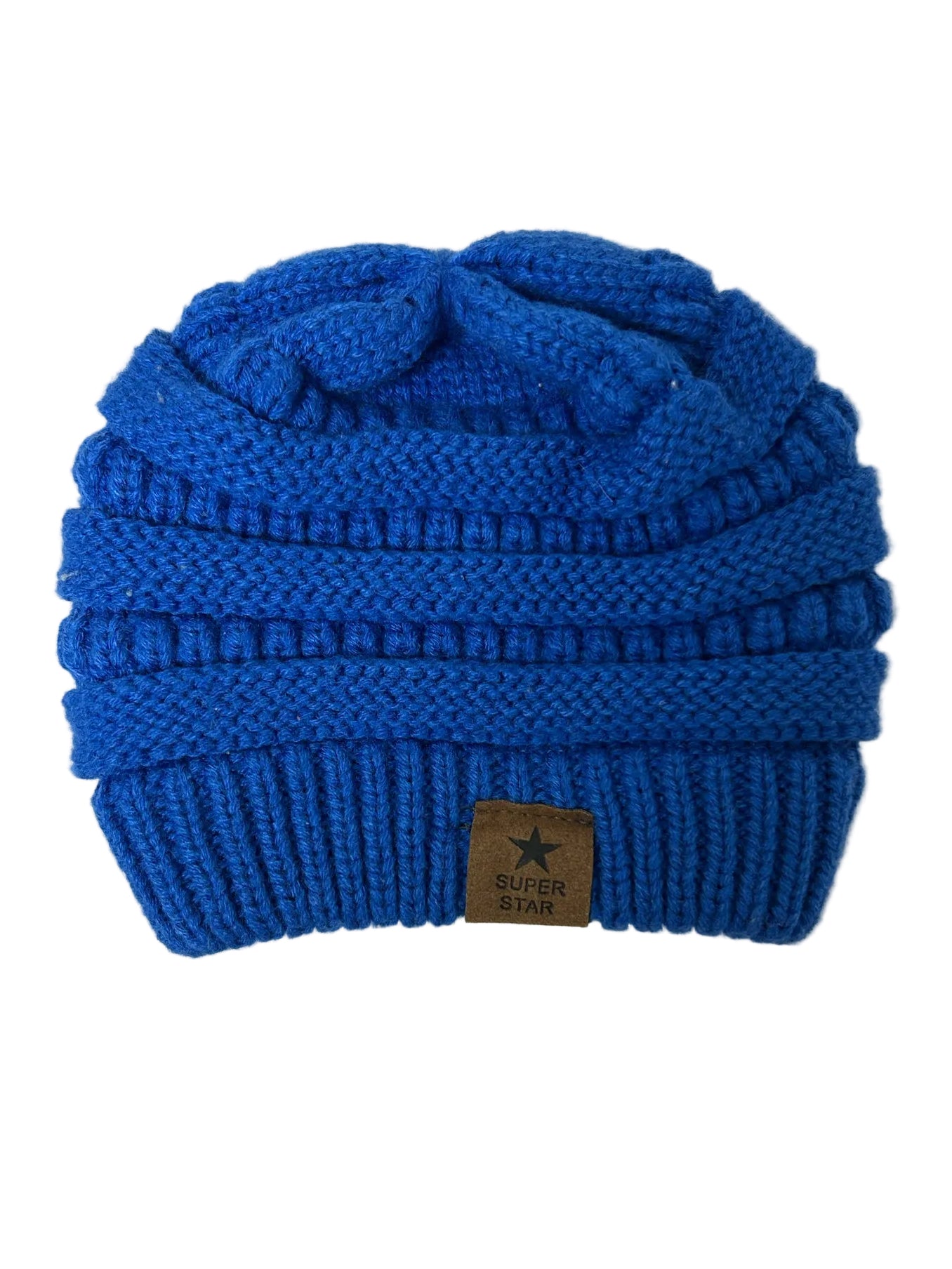 12-18 Months Super Start Blue Knit Hat