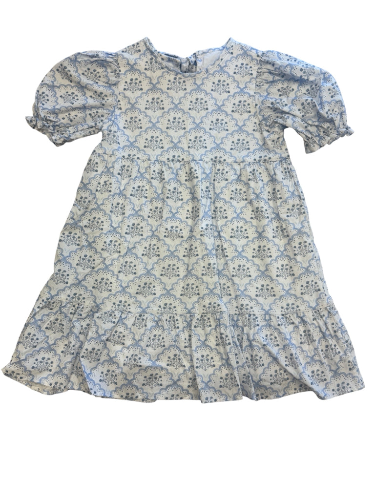 Smockingbird 100% Cotton Dress with Blue Flowers Size 3T