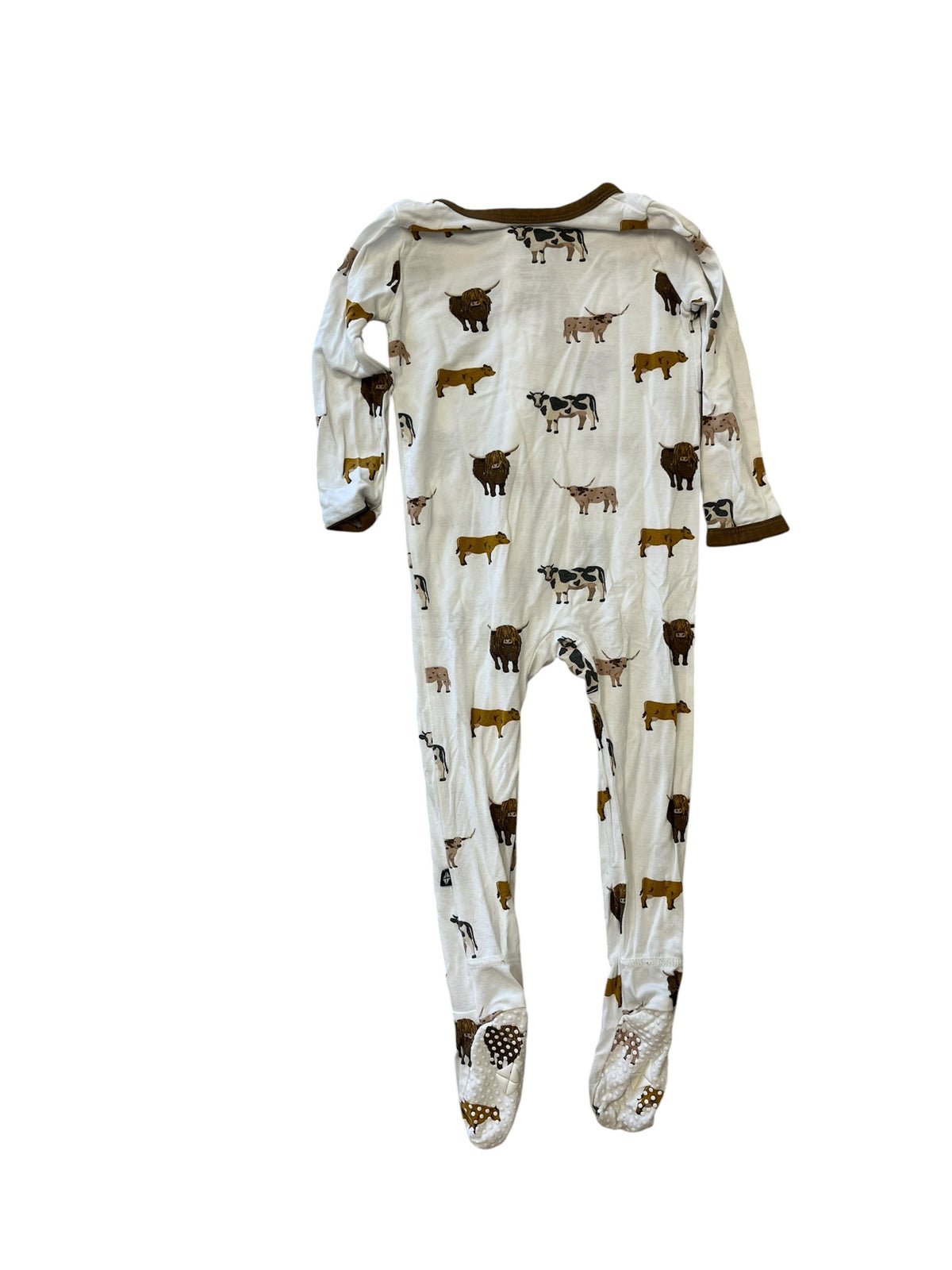 Kyte White with Dogs One-Piece Bamboo Pajamas  Size 12-18 Months