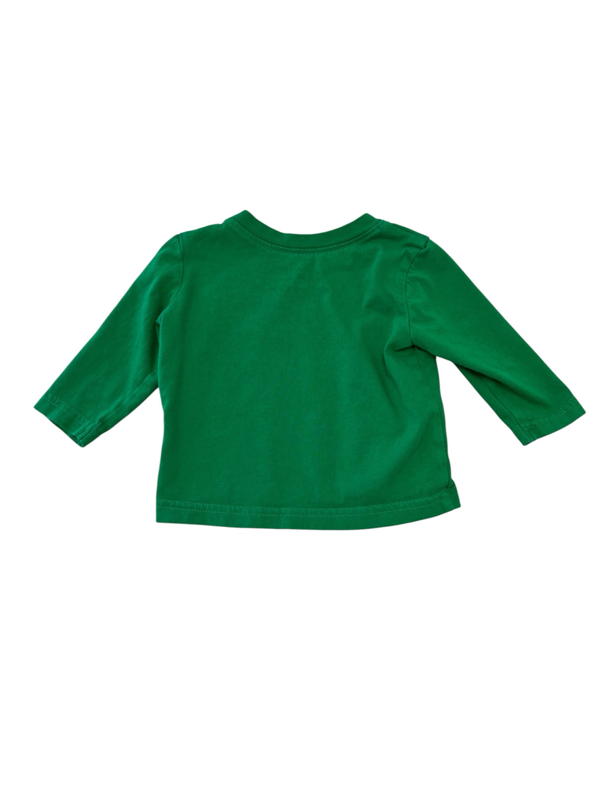 Primary Green Cotton Long-Sleeve Tee Size 3-6 Months