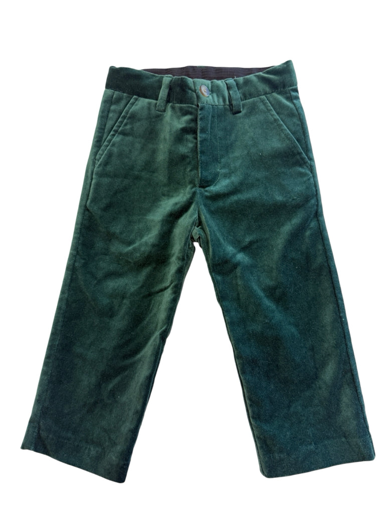 12-18 Months Janie & Jack Green Velvet Pants