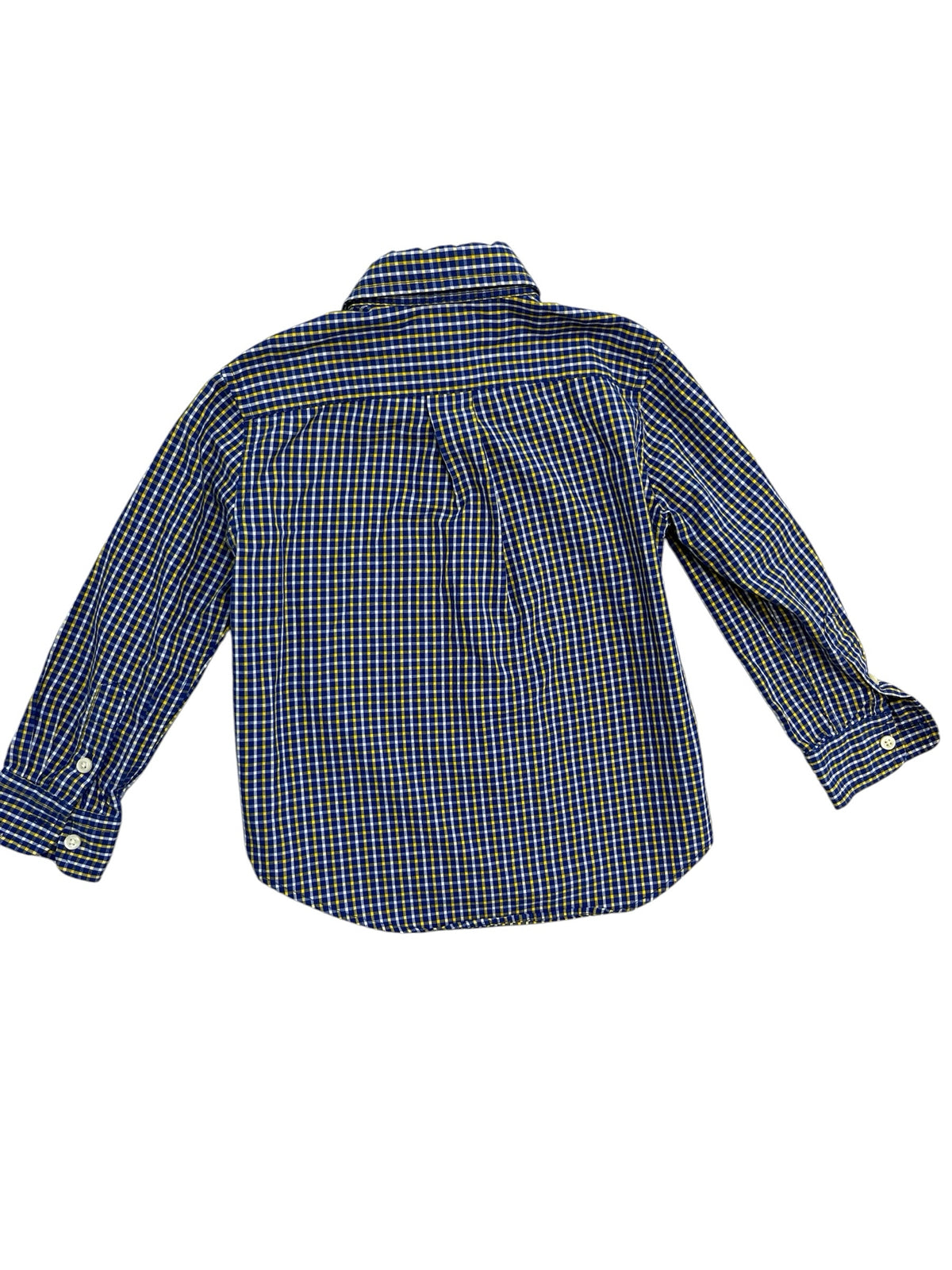 Chaps Blue and Yellow Plaid Button Down Shirt Size 3T