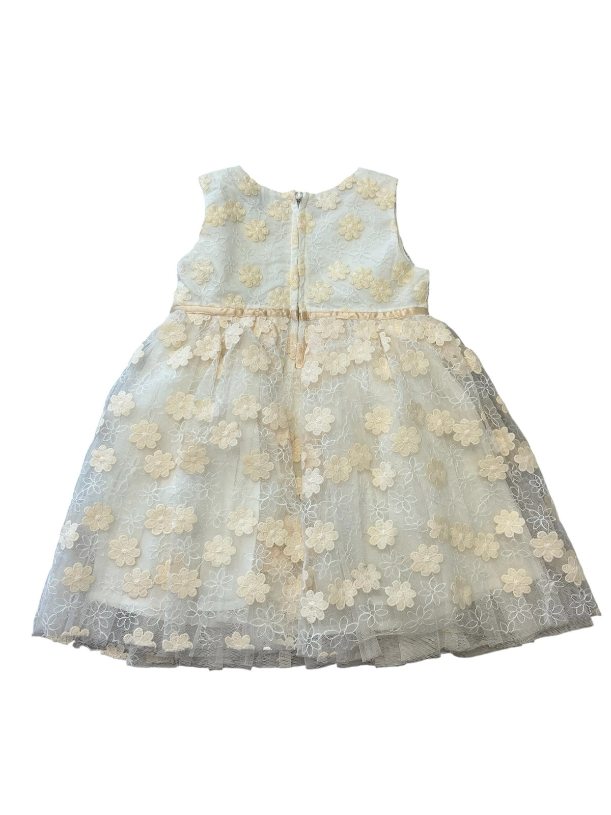 Popatu Cream Flowered Dress Size 2T