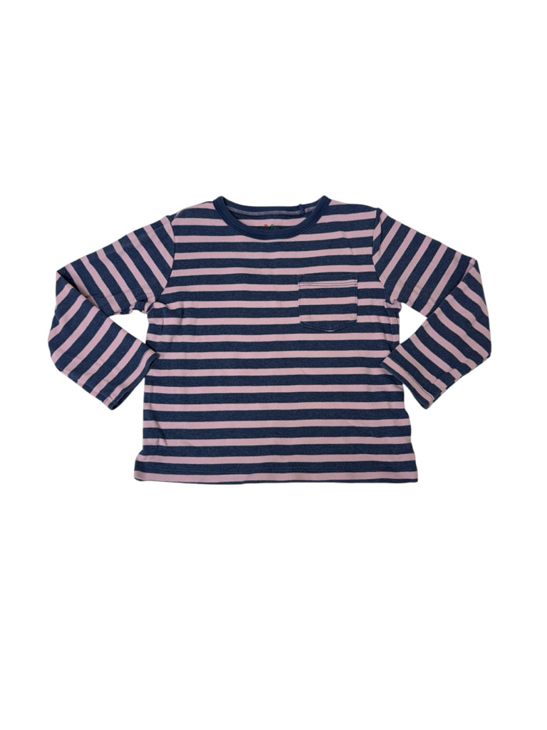 Size 2-3 Boden 100% Cotton Blue and Purple Striped Long-Sleeve Shirt