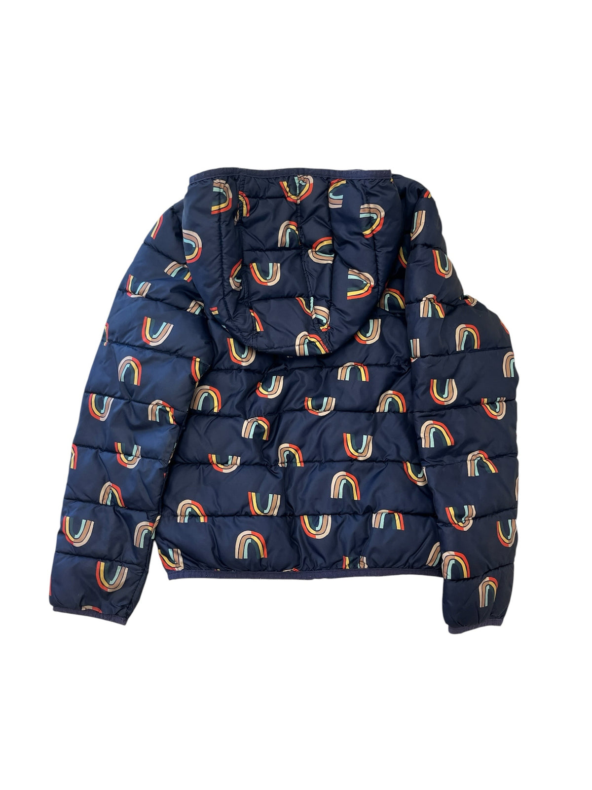 Hanna Andersson Blue Rainbow Winter Puffy Jacket Size 8