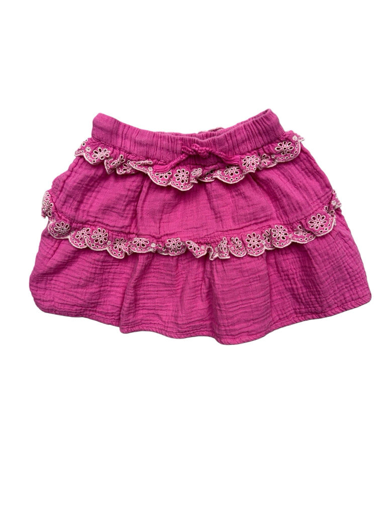 Size 4/5 Boden Pink Skirt w/ Eyelet Ruffle
