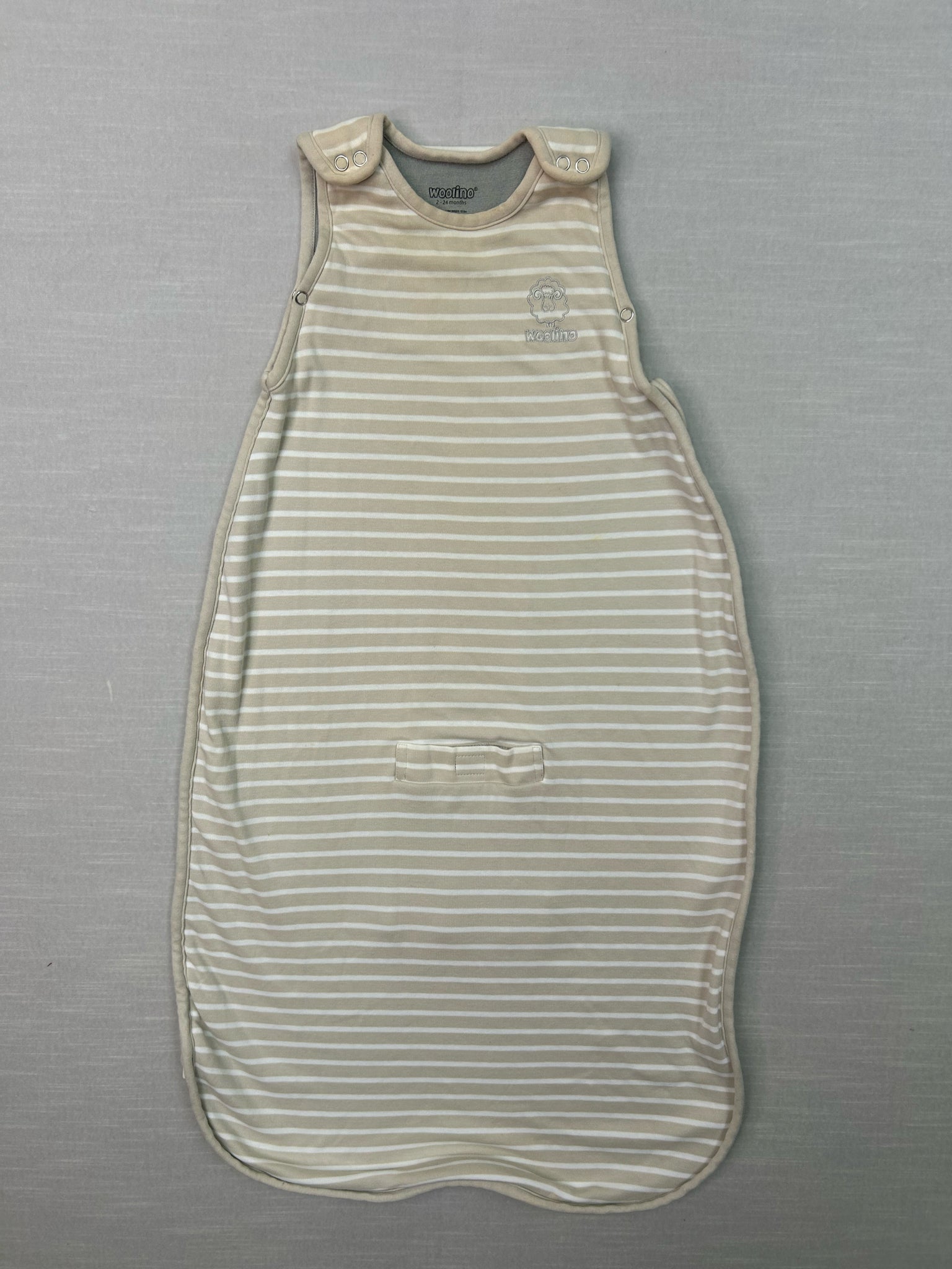 02-24 Months Woolino Merino Wool Organic Cotton 4 Seasons Beige Sleepsack