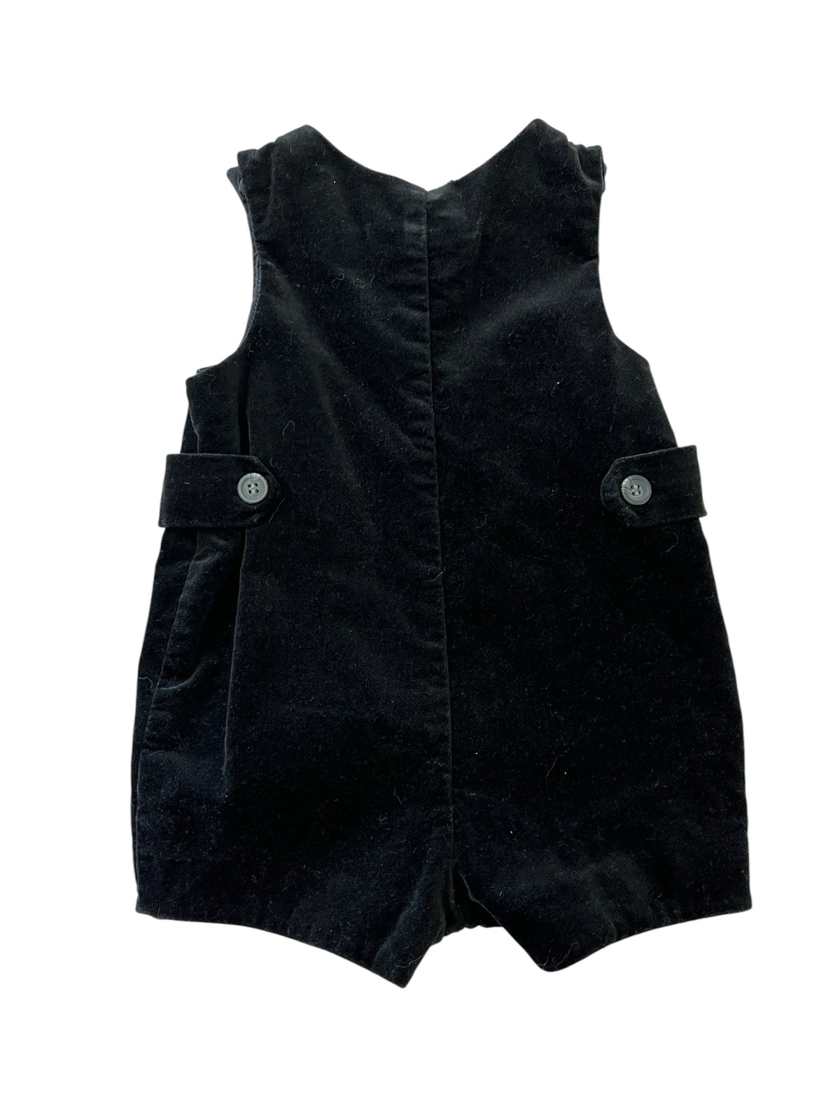 Kitestrings Black Velvet Sleeveless Romper 12 Months