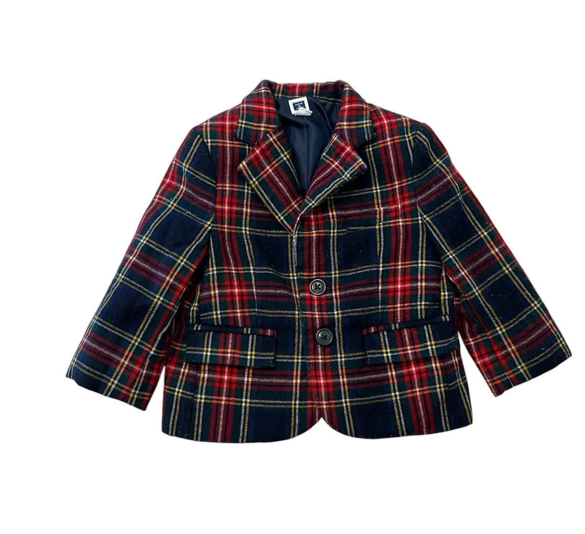 Janie & Jack Plaid Wool Blazer Jacket Size 12-18 Months