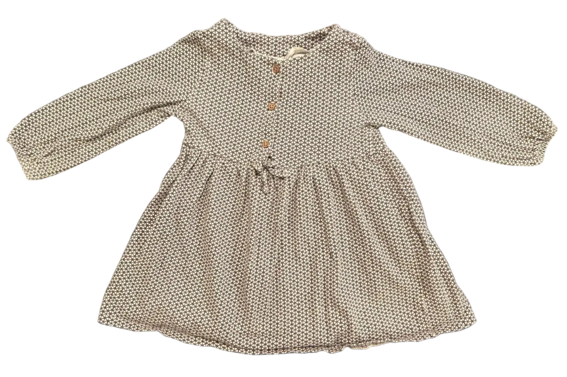 12-18 Months Next Baby Geometric Print Long-Sleeve Dress