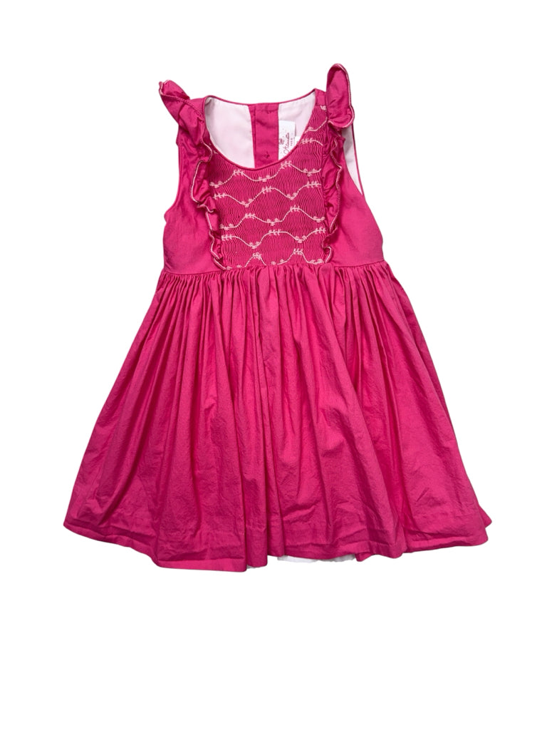 Size 3A Antoinette Paris Smocked Pink Sleeveless Dress