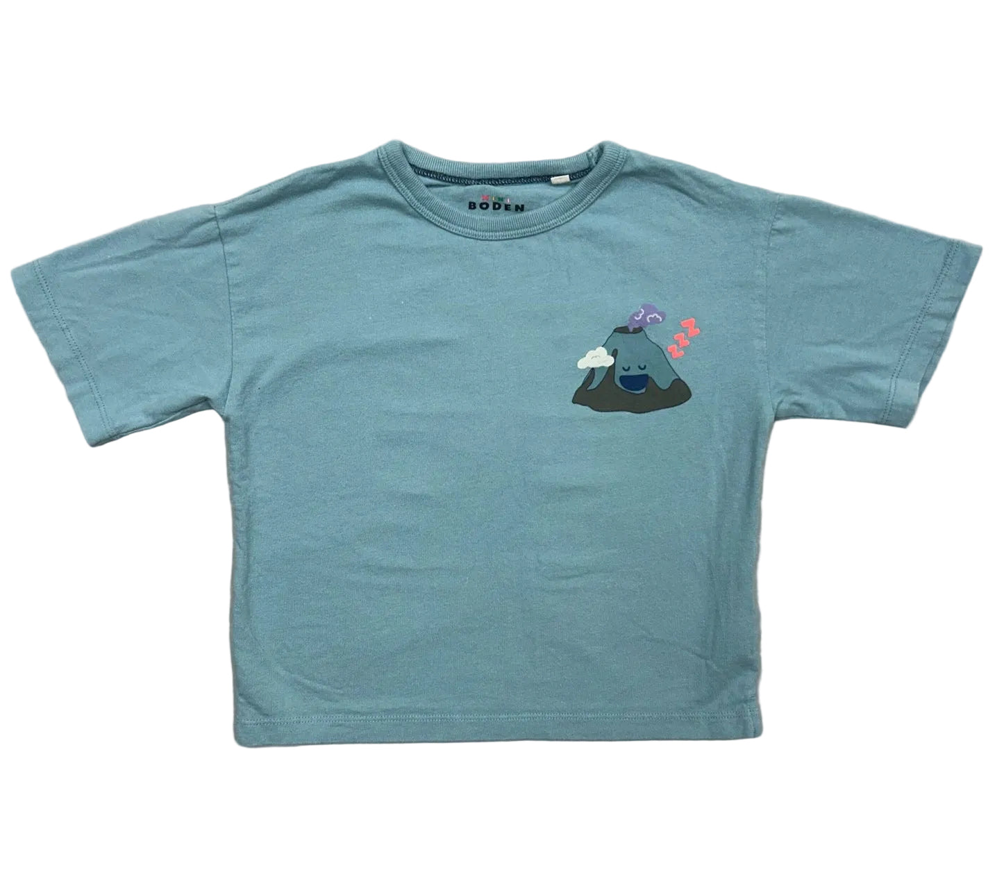 2-3T Boden Light Blue Short-Sleeve Volcano Shirt