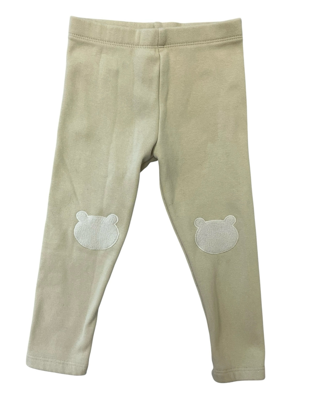 Next Cream Bear Knees Fleece-Lined Leggings Size 3T-4T