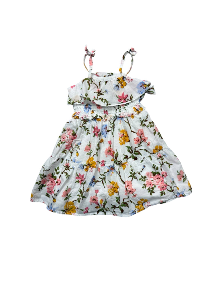 Size 12-18 Months Janie & Jack 100% Cotton White with Flowers Sleeveless Dress