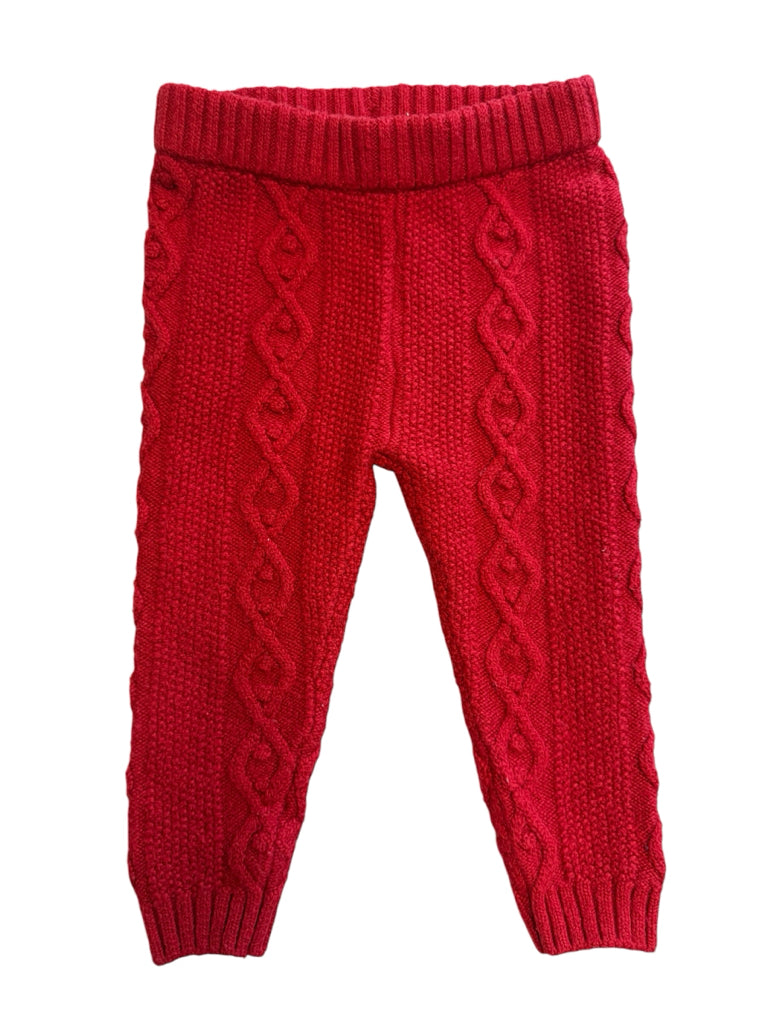 12-18 Months Janie & Jack Red Knitted Pants