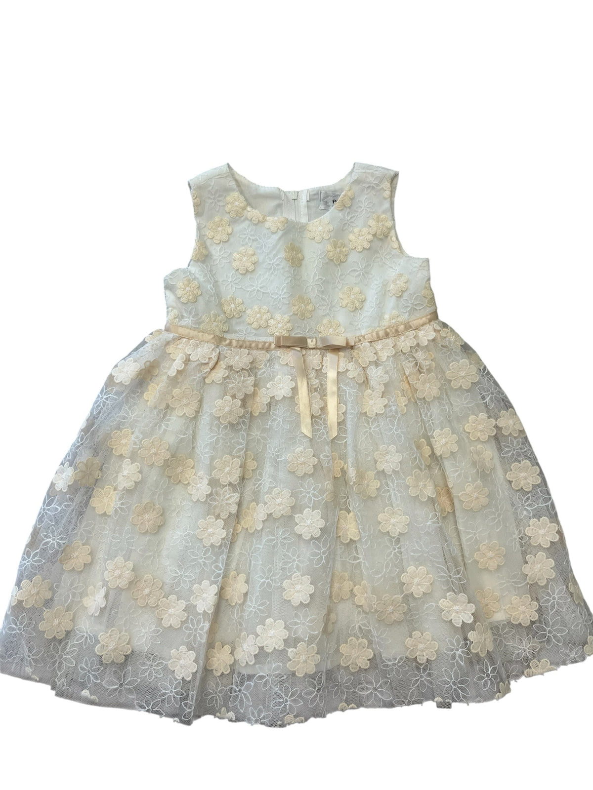 Popatu Cream Flowered Dress Size 2T