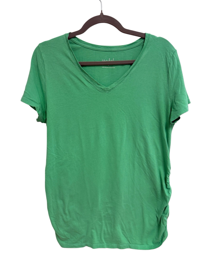 Ingrid + Isabel Green Large Maternity Short-Sleeve Shirt
