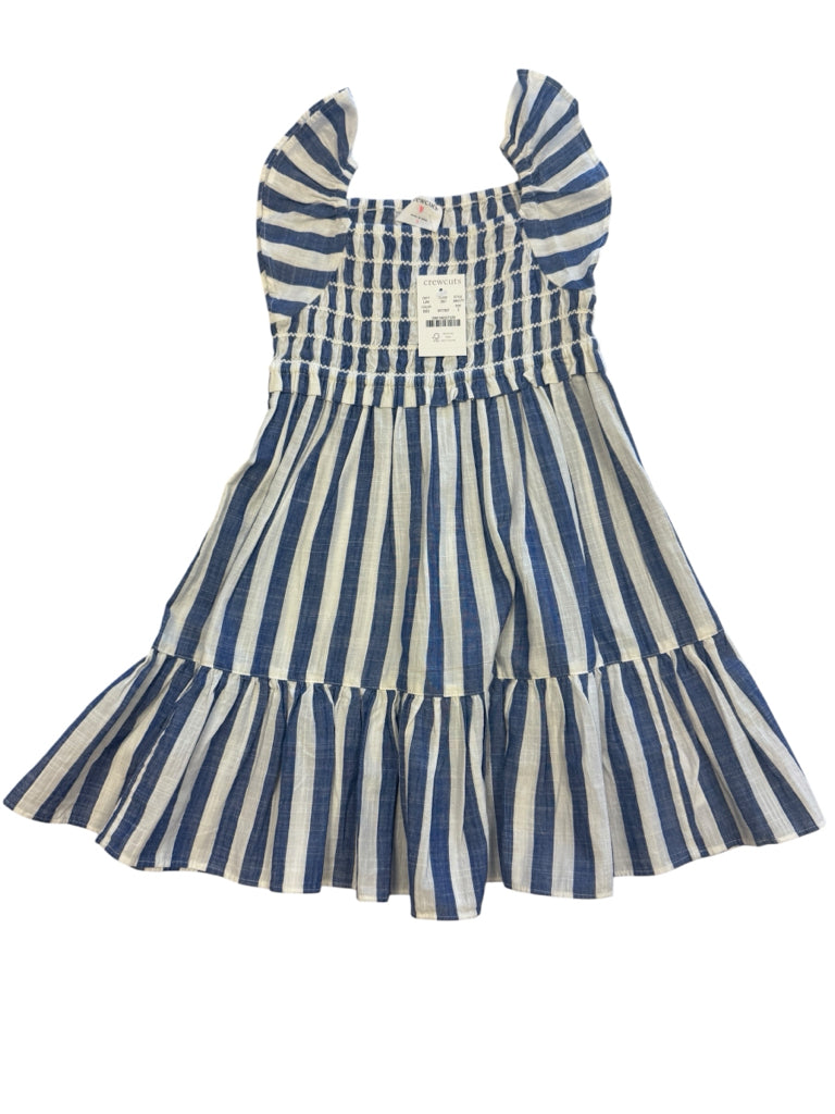 Crew Cuts 100% Cotton Dress with Blue and White Stripes Size 3T
